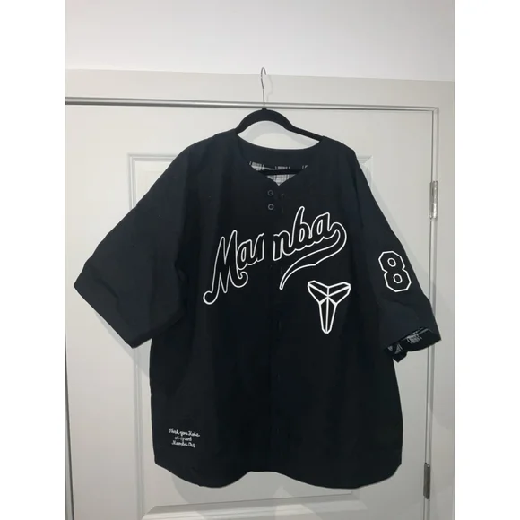 Nike Kobe Details Mamba Baseball Jersey Black Size XL Men's New
